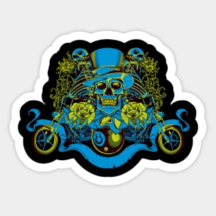 Skull biker gang Sticker